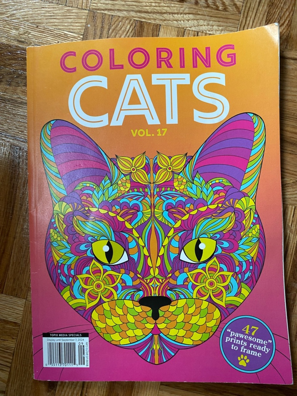 Cats Coloring Book, Coloring Cats Vol. 17 47 prints ready to frame